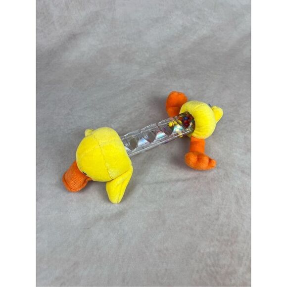 Vintage Gund Baby Beanstix Flappy Stuffed Plush Duck Rattle Rare - Picture 1 of 7